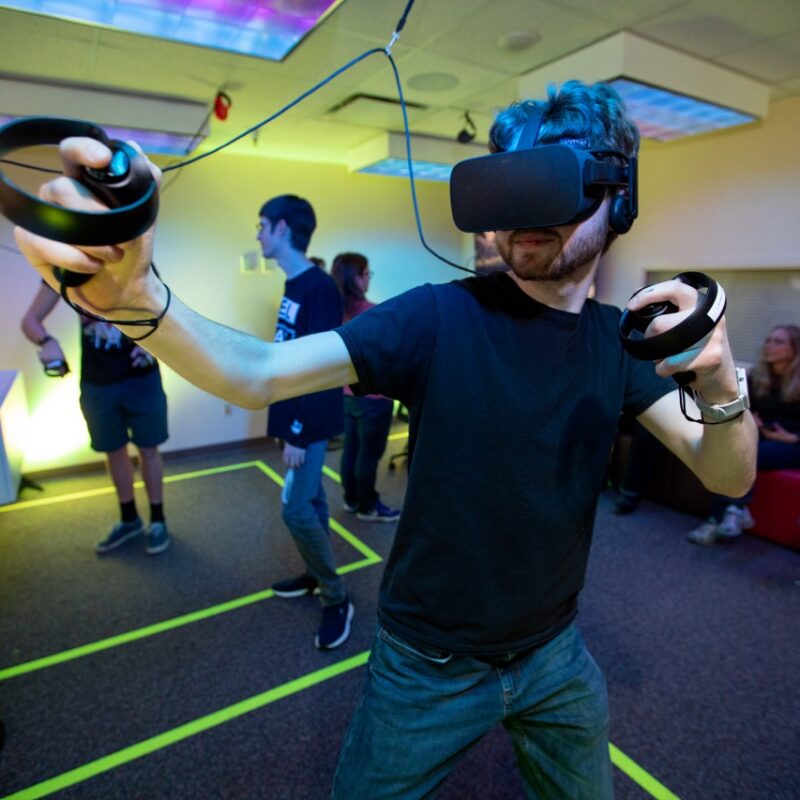 gamen met een vr bril